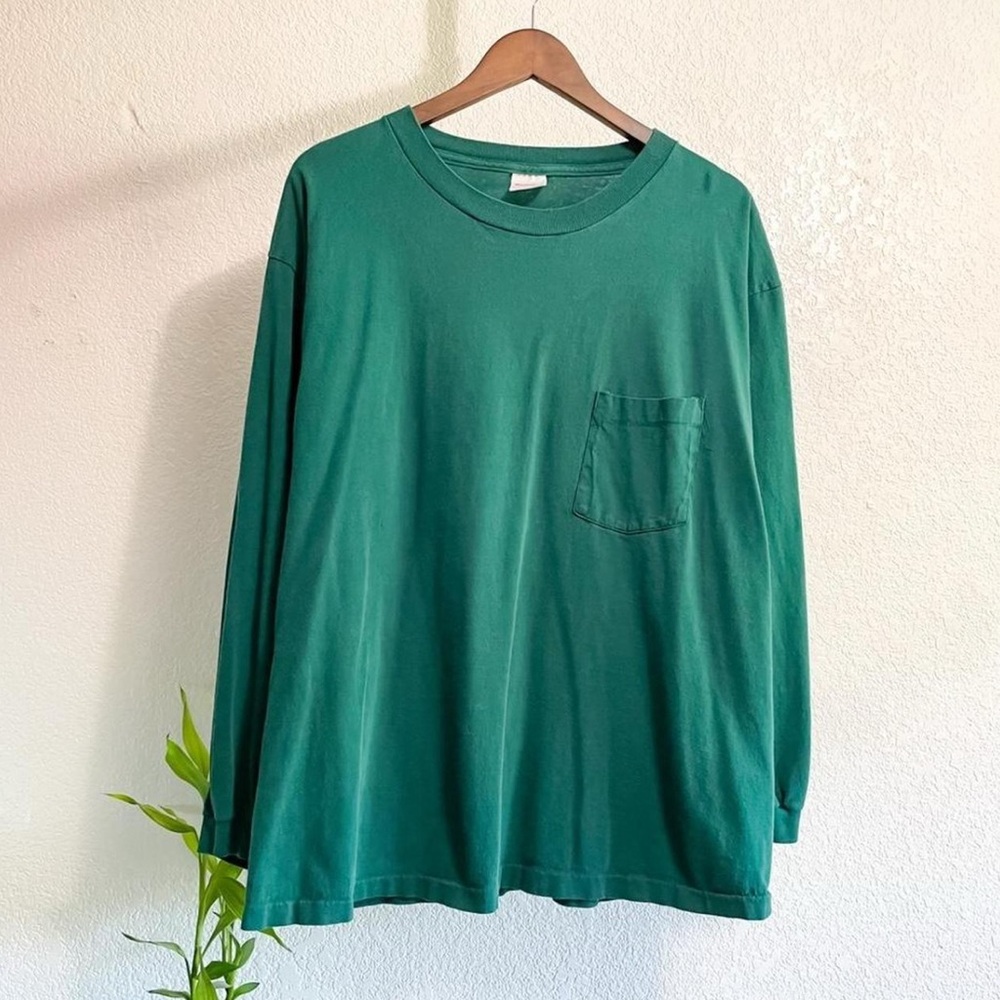 VTG Green Long Sleeve Shirt with Pocket